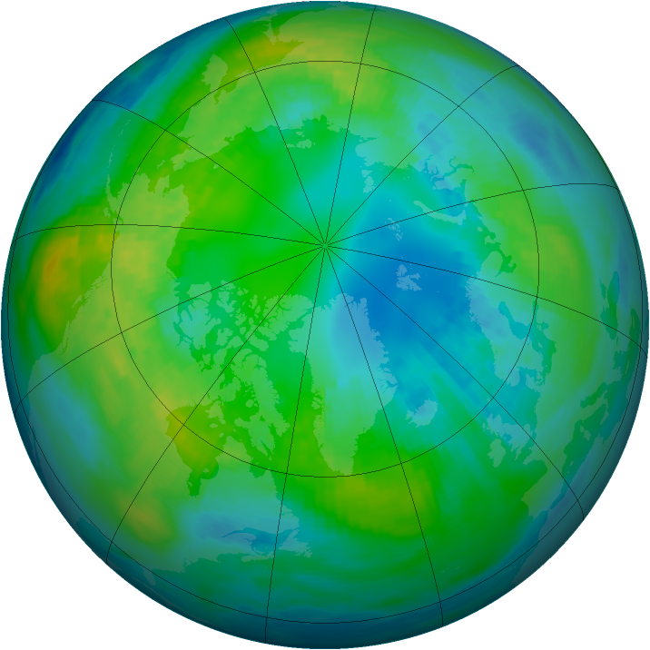 Arctic ozone map for 23 October 1979